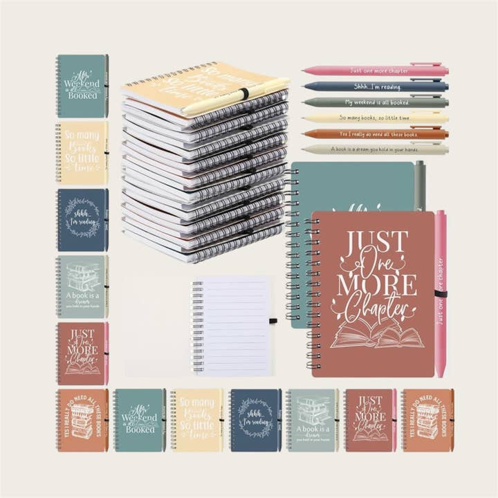 Book theme notebook and pen sets for wholesale by Ella Blue