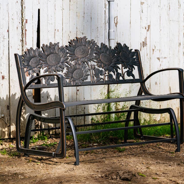 Sunflower Glider Bench for wholesale by Painted Sky Designs