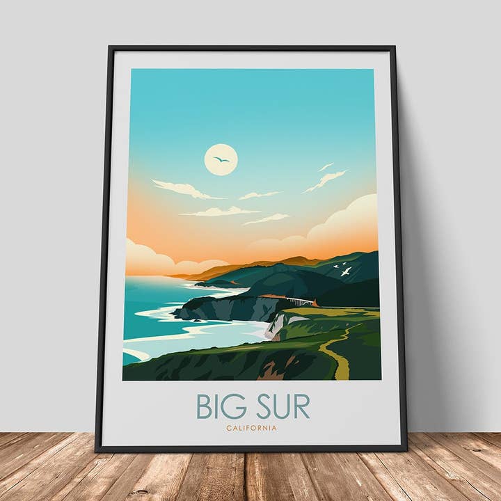 Impresión minimalista de Big Sur California para venta al por mayor de Studio Inception