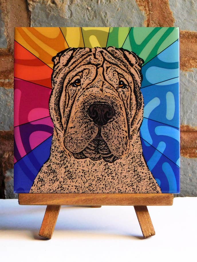 Sharpei keramische kunsttegel voor wholesale door Sabyloo