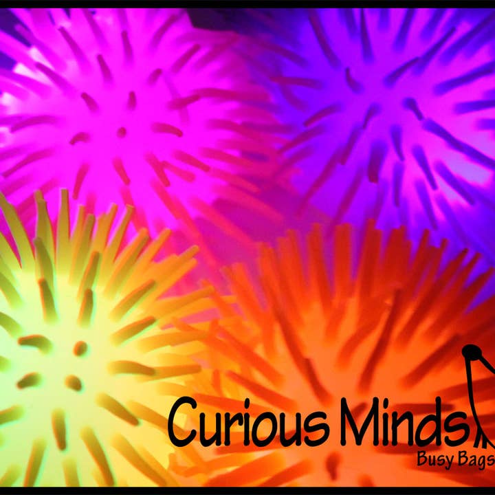 1 Light Up 5" Puffer Ball - Indoor Soft Hairy Air-Filled Se for wholesale by Curious Minds Toys