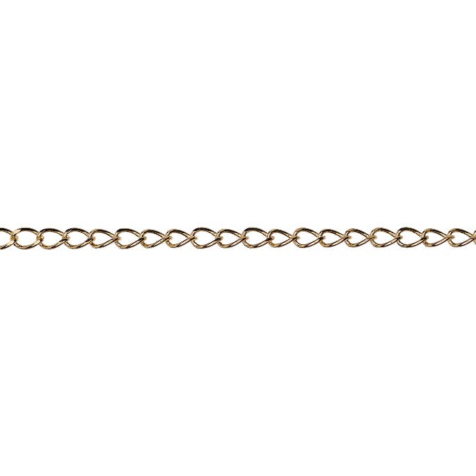 Continental Beads - Wholesale Craft Supplies - Curb Chain Size Small - Multiple Finishes Available - Measures 4mm - Sold by the Foot - CH 1502