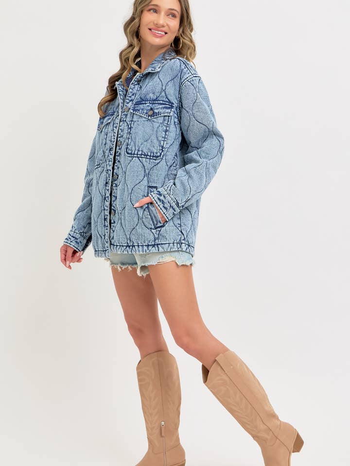 QUILTED DENIM JACKET for wholesale on Faire14
