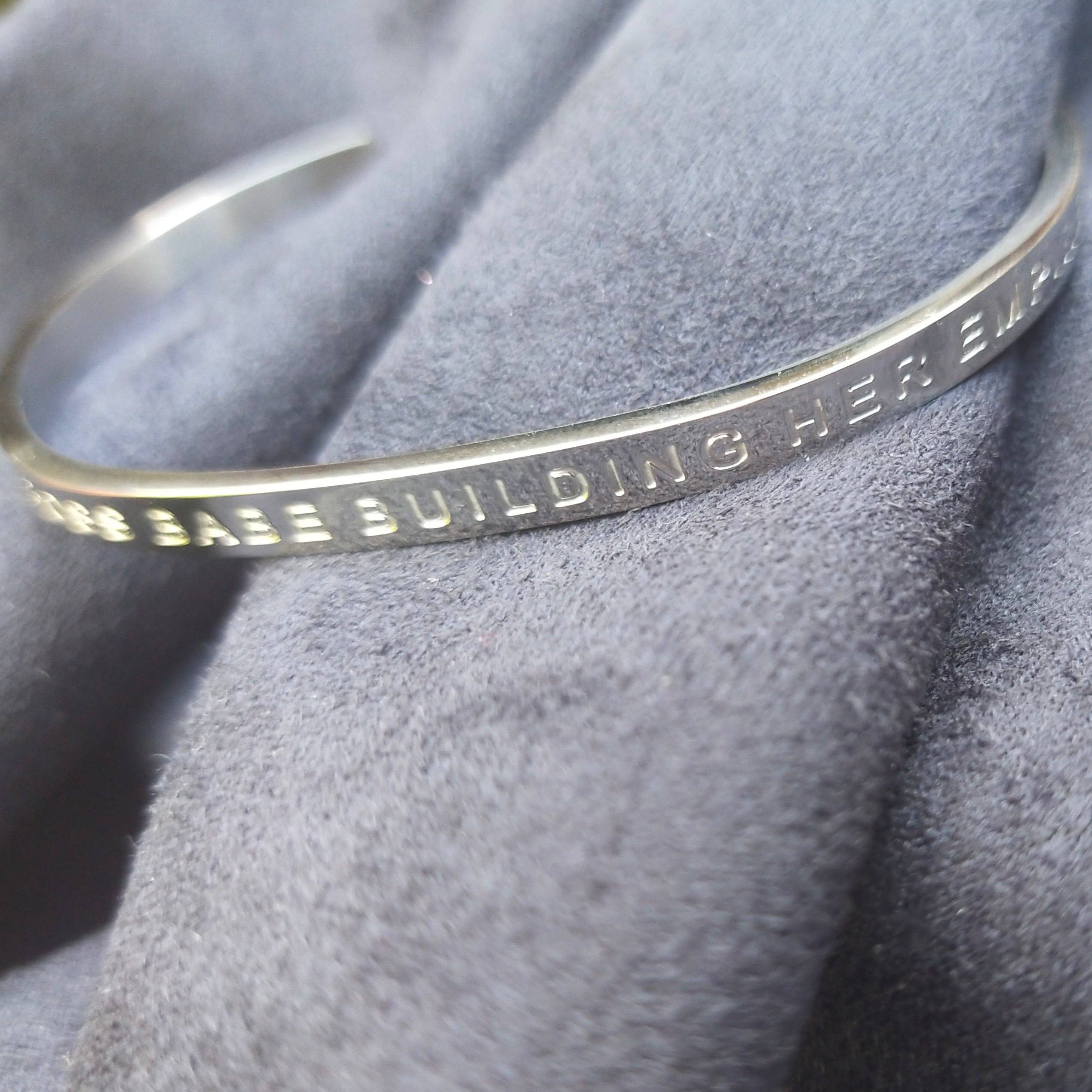 FIERCE ONE - Wholesale Cuff Bracelet - JUST A BOSS BABE BUILDING HER EMPIRE - Bangle3