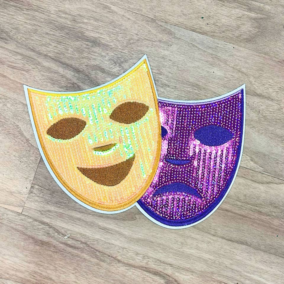 Trendy Transfers - Vendita all'ingrosso Toppe - Patch Mardi Gras con mascherine con paillettes2