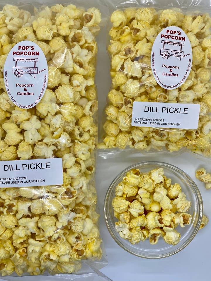 Dill Pickle for wholesale by Pop's Popcorn