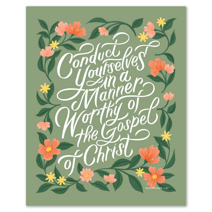 Worthy Philippians Art Print for wholesale by Selah Paper