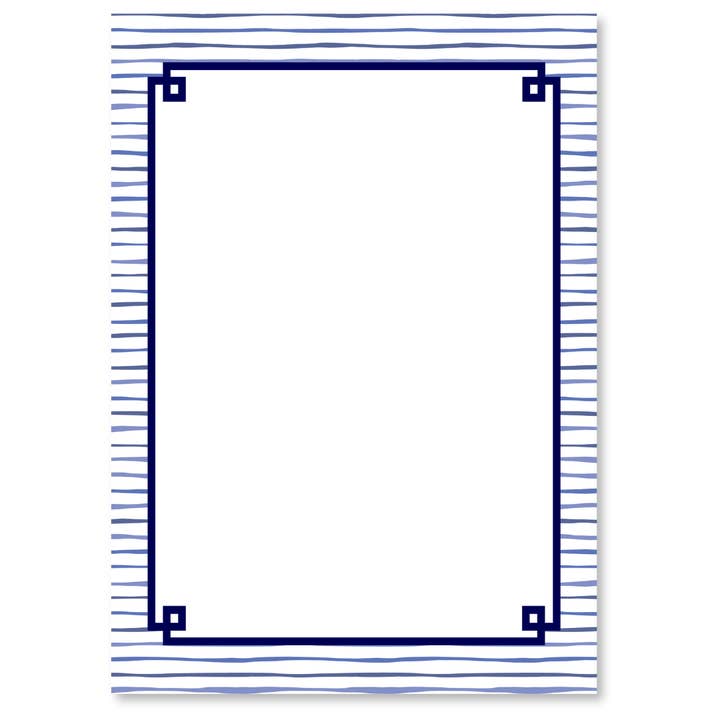 Anteckningsblock med blå akvarellränder | Studio Stock för wholesale av B. ROWE & CO.