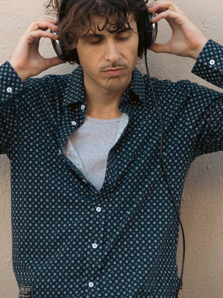 Chemise décontractée à boutons pour homme ZIMEGO Hawaiian Stretch pour la vente par ZIMEGO