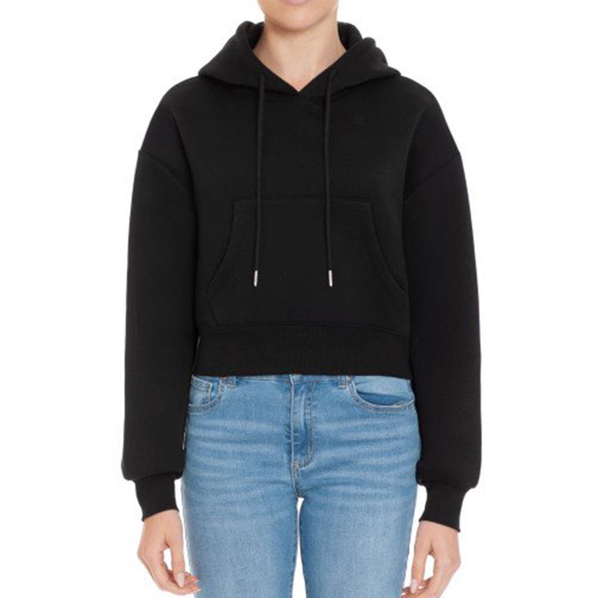 UP CLOTHING - Wholesale Hoodie - Women's - FLEECE LONG SLEEVE CROPPED PULLOVER HOODIE W POCKET6