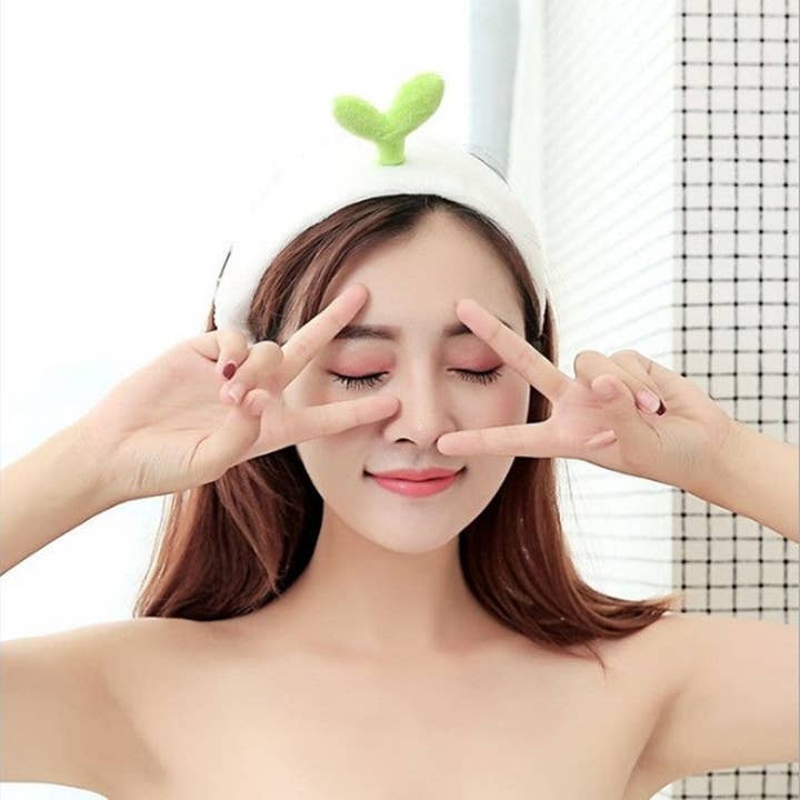 Cactus Sprout Hoofdband Gezichtsreiniging Creatieve Haarband voor wholesale door Plush Looks