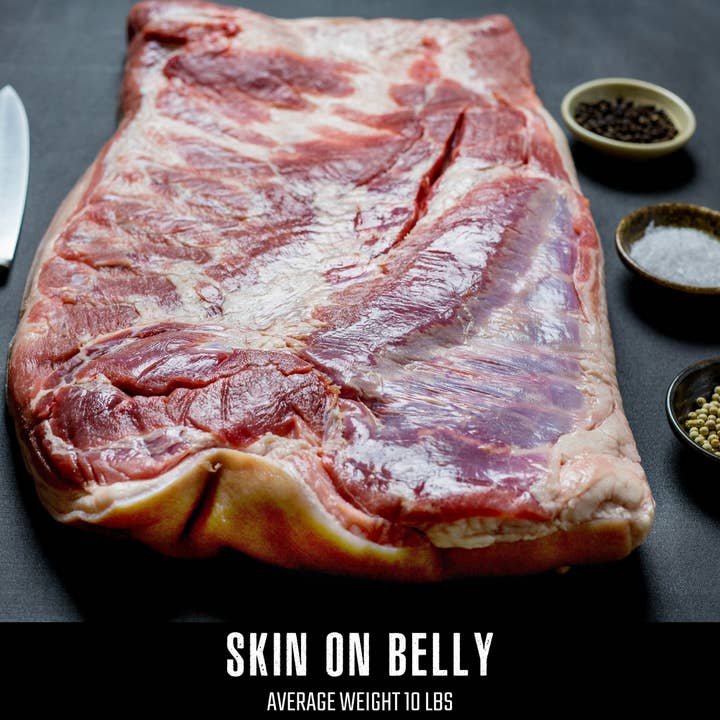 Peau sur le ventre pour la vente par Cheshire Pork