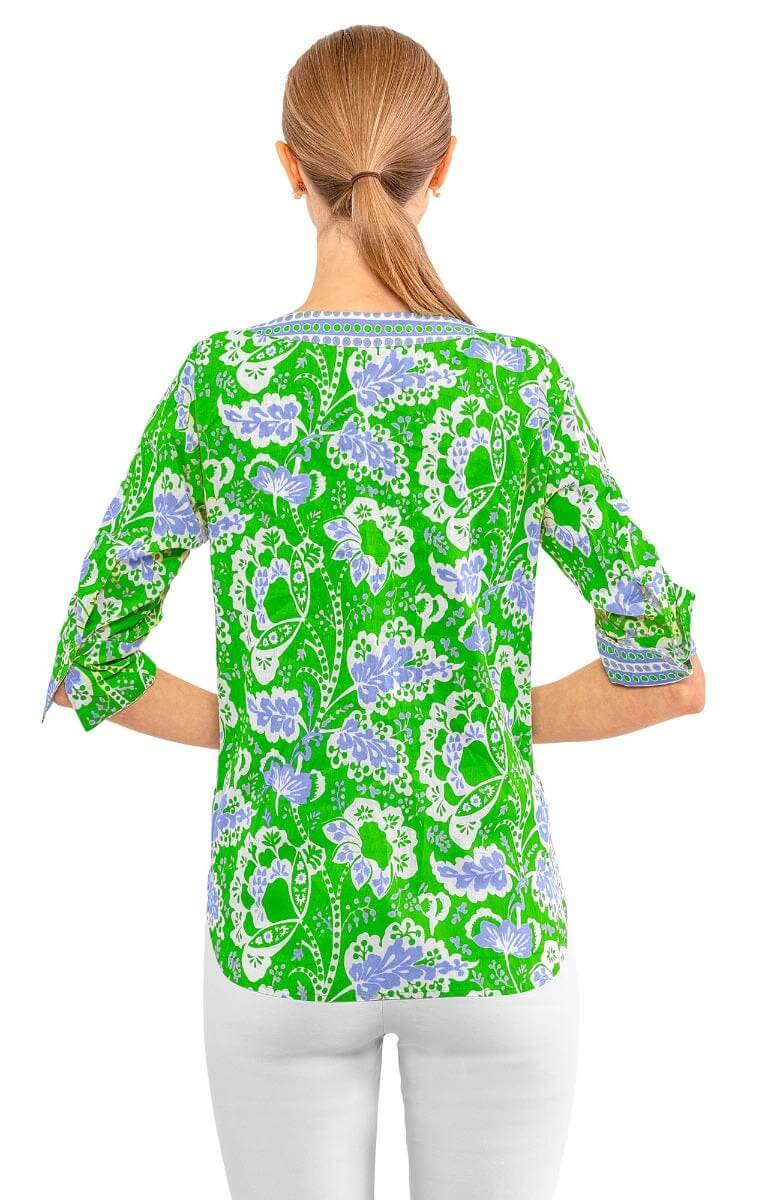 Gretchen Scott LLC - Wholesale Blouse - Women's - Let It Flow Top - Flora7