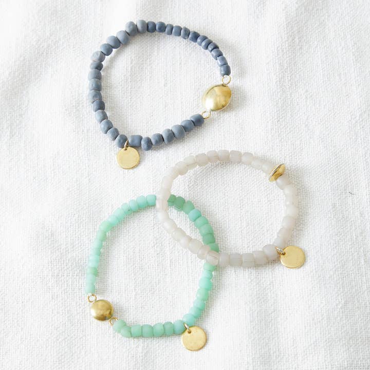 River Bracelet Green for wholesale by Just Trade UK