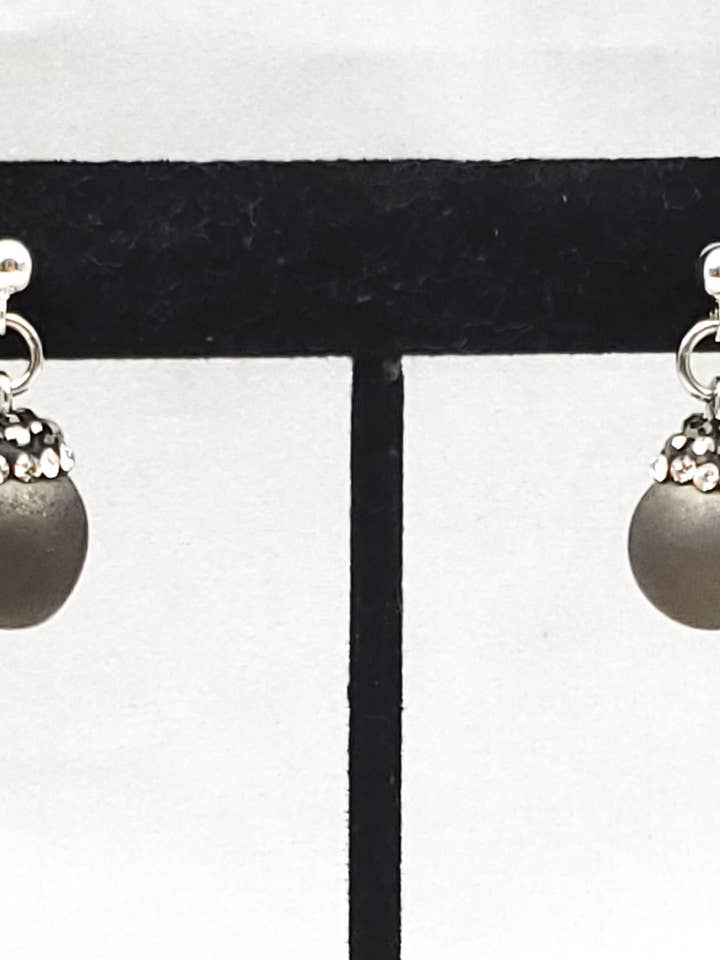 Pave Druzy Ball Earrings for wholesale by Solluna Stones