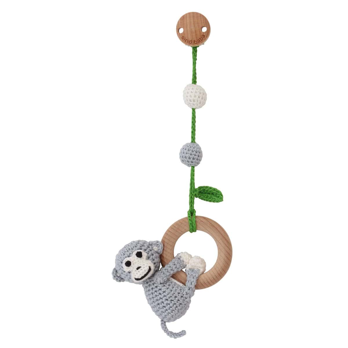 SindiBaba - Wholesale Classic Toy - Kids - Charlie monkey 3in1 hanging toy in grey7