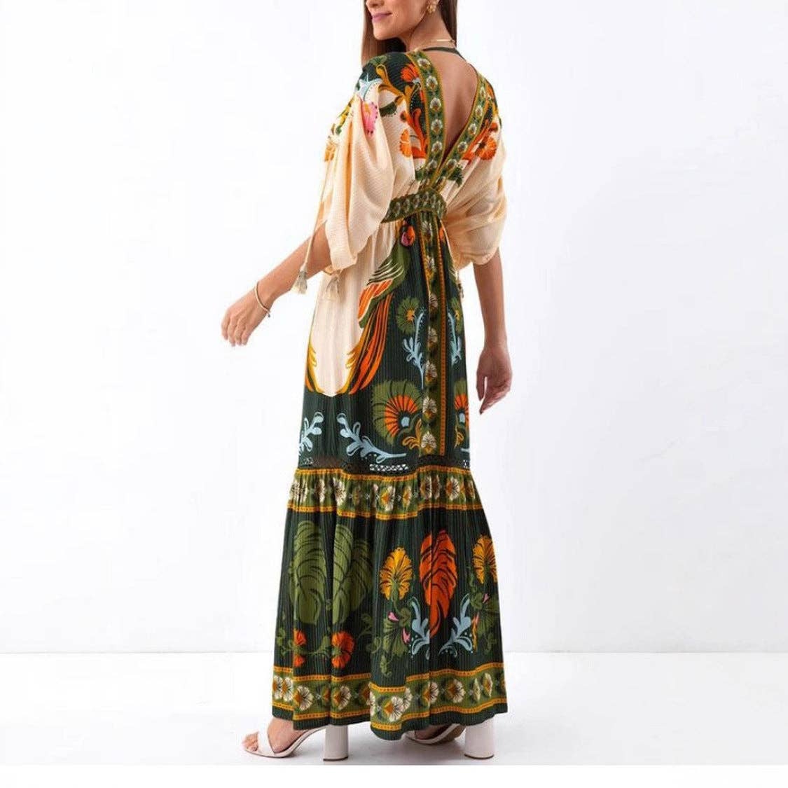 As Shown 2025 NEW Vintage Boho Linen Dress Summer Style for wholesale on Faire4