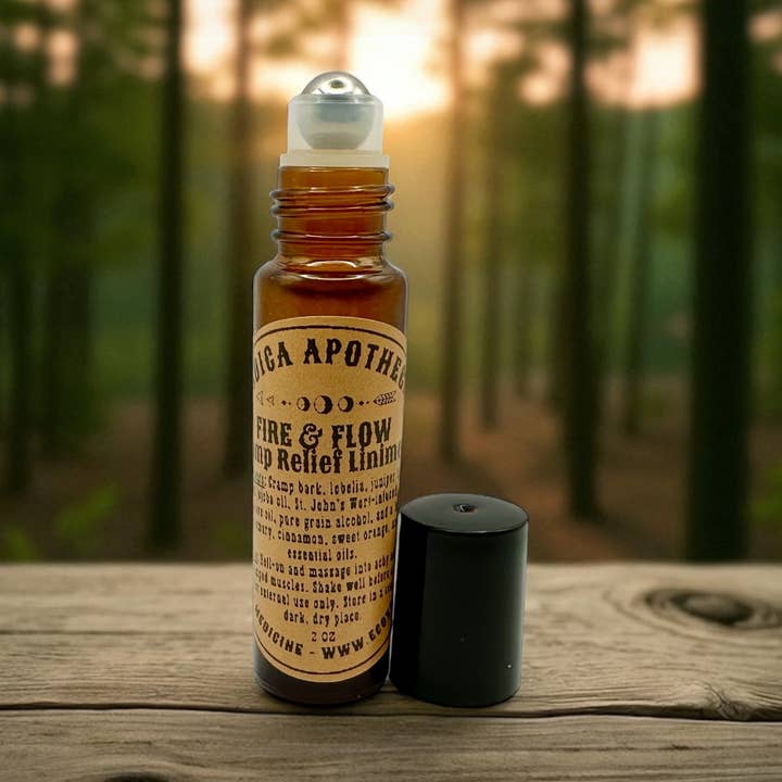 Fire & Flow Herbal Muscle Cramp Relief Liniment for wholesale by Ecozoica Apothecary