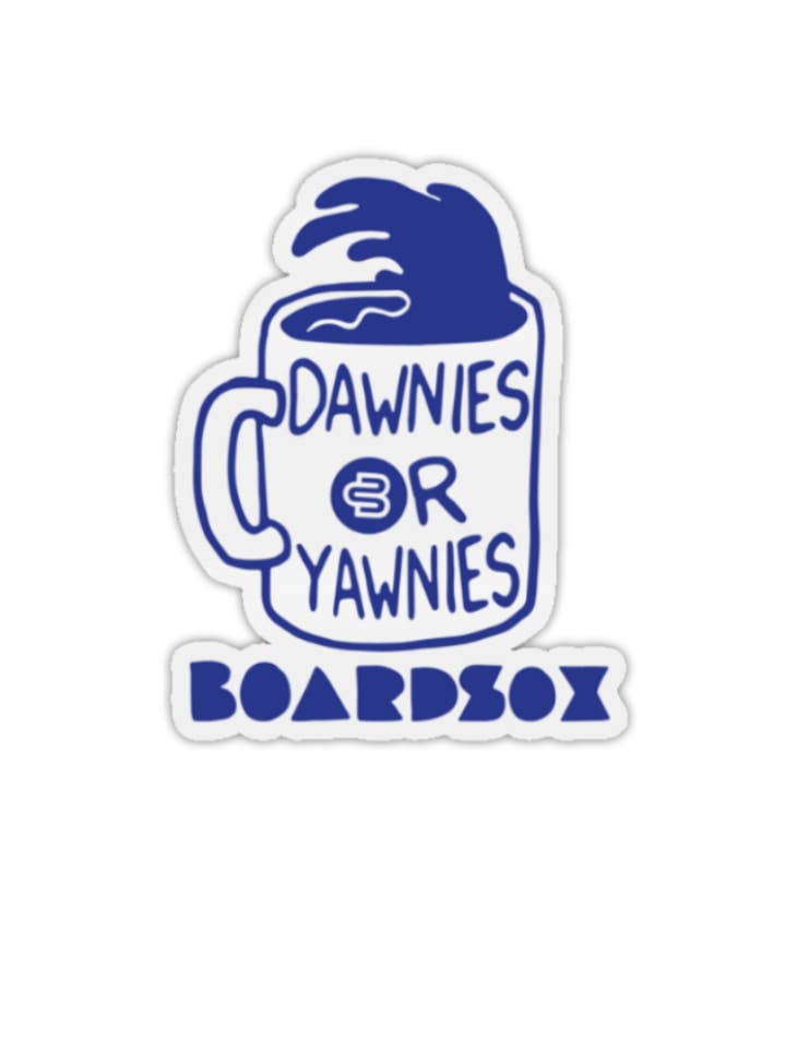 Dawnies or Yawnies Sticker for wholesale by Boardsox