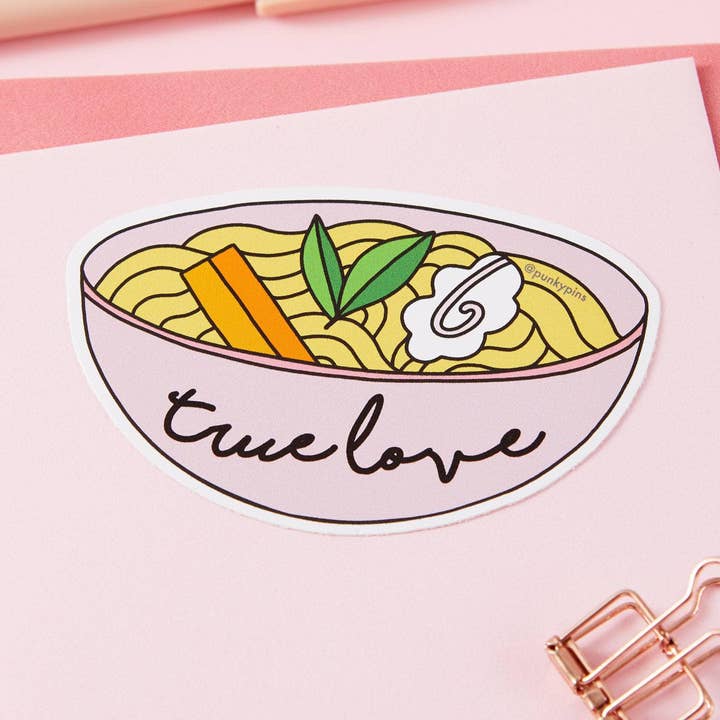 Adesivo in vinile Ramen True Love per la vendita all'ingrosso da parte di Punky Pins