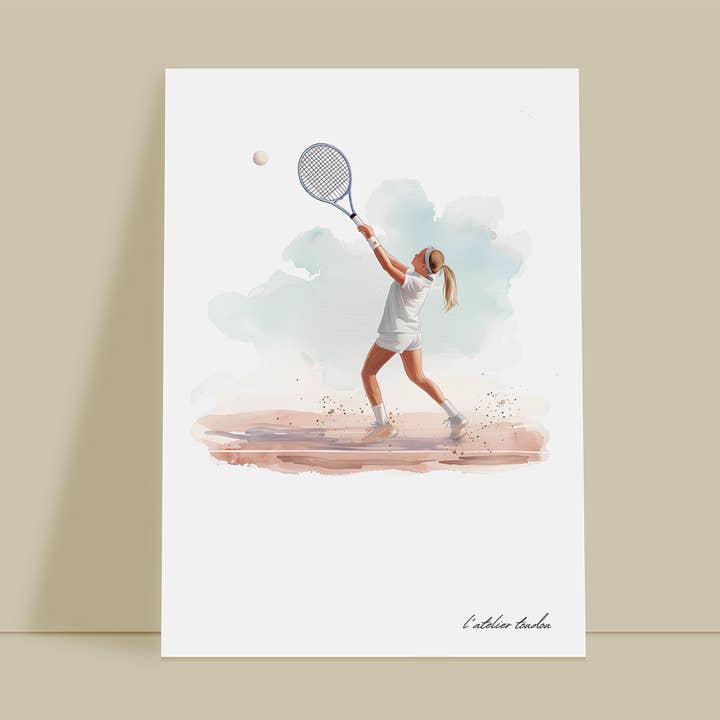 Tennis-Wanddekoration für Damen — Thema Leidenschaft für den Großhandel von L'atelier Toudou
