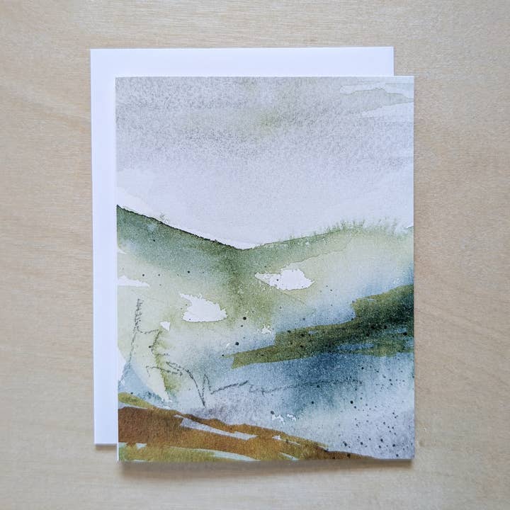 Watercolor Landscape Card – A2 Greeting Card - Blank Inside for wholesale by Emma J Rivers