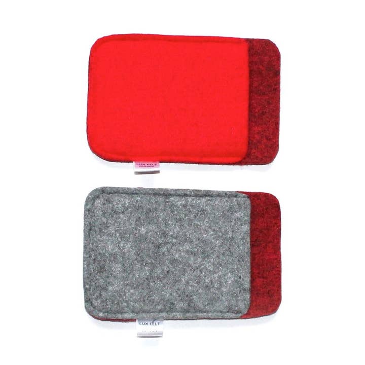 Cardholder Melange Red+ for wholesale by Lux Felt London