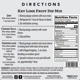 Rabbit Creek Gourmet - Wholesale Dip - Frost Key Lime Fruit Dip Mix-Multiple Products in 1 Packet1