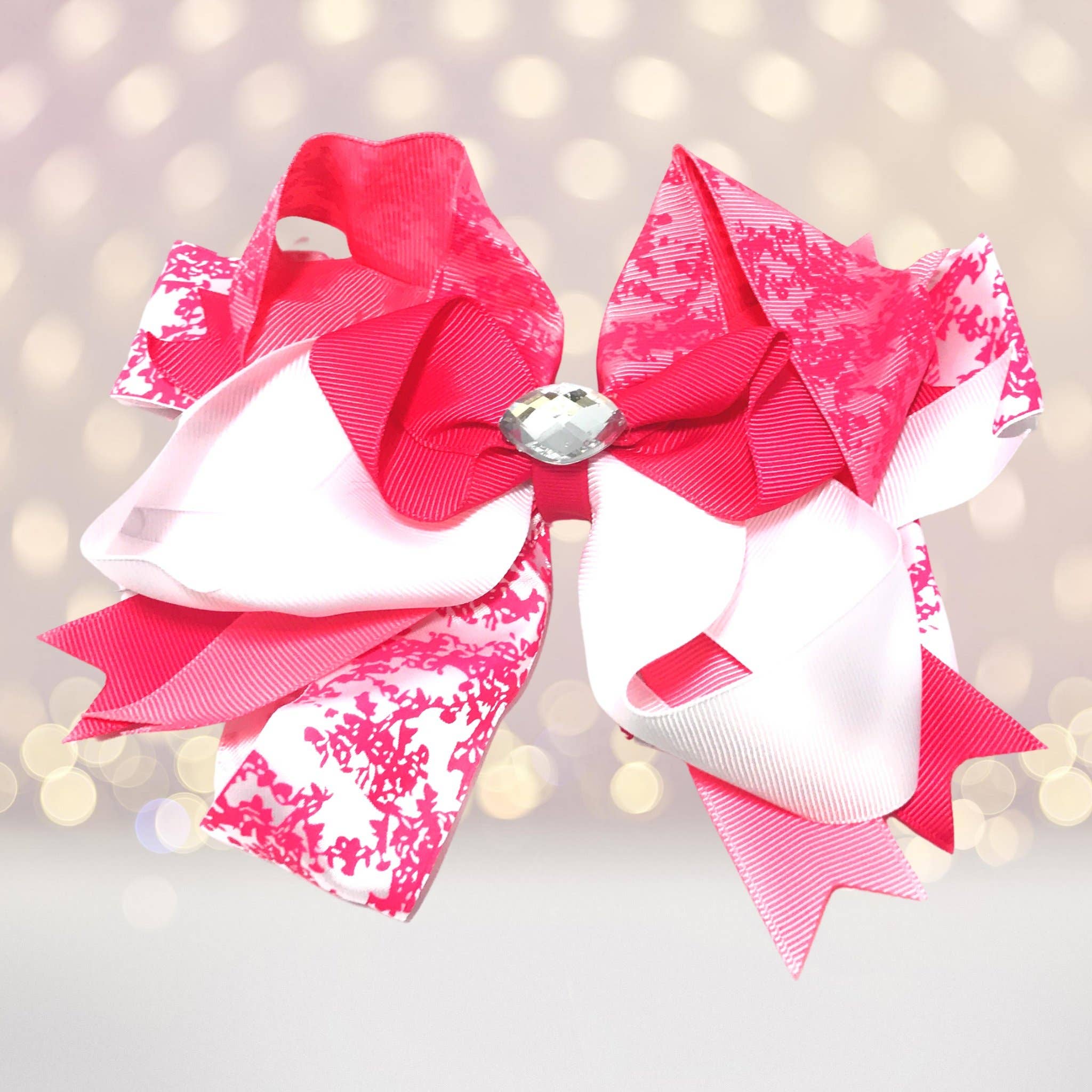 Chicky Chicky Bling Bling - Wholesale Hair bow – Kids - Jumbo Boutique Hair Bow with Bling Stone13