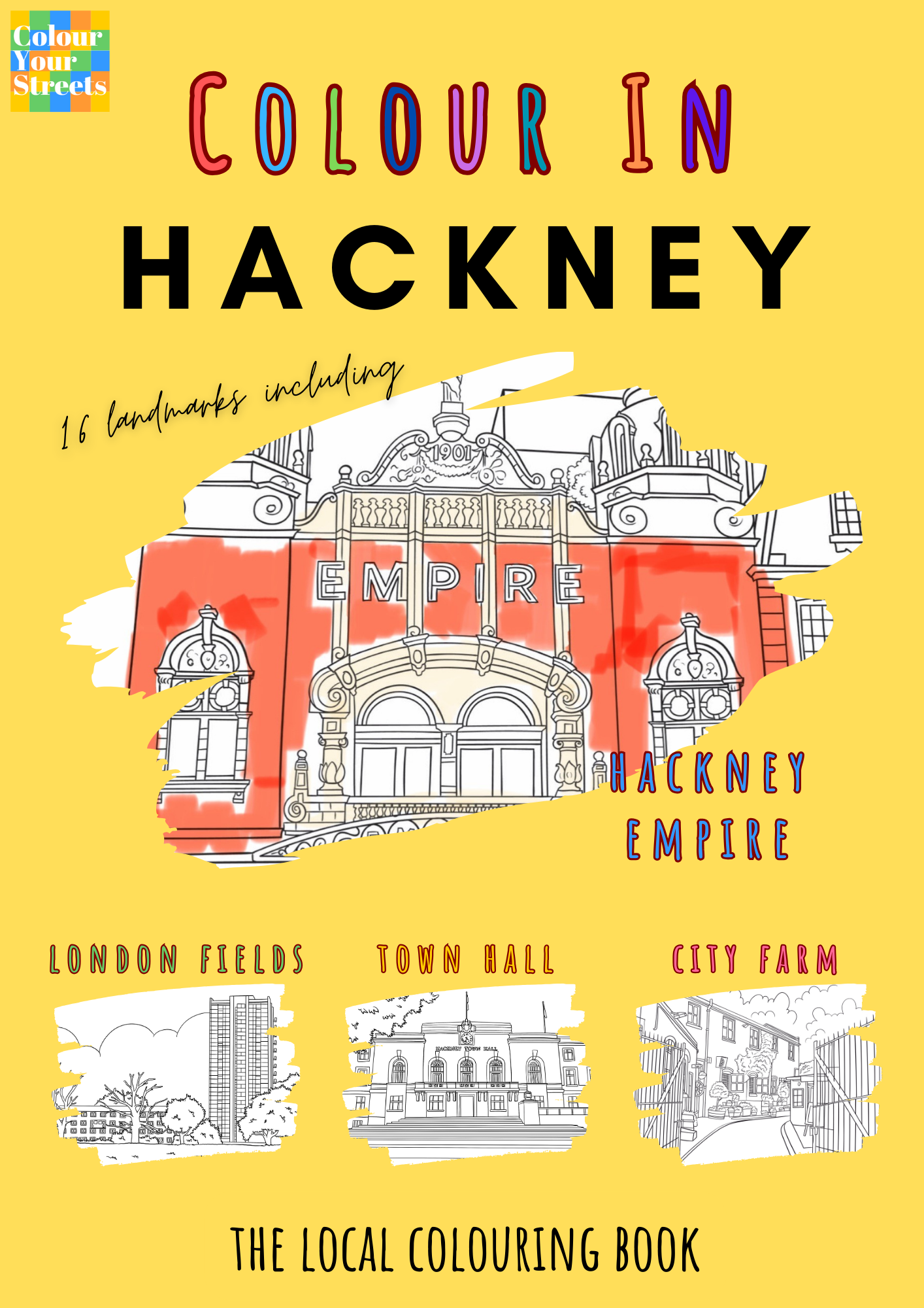 Colour Your Streets – wholesale Colouring and activity book – adult – Hackney Colouring Book (A4)0