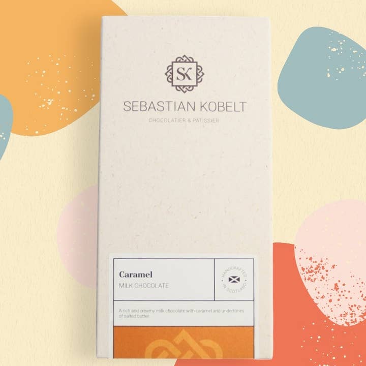 Karamel mælkechokolade for engroshandel hos Sebastian Kobelt Chocolatier