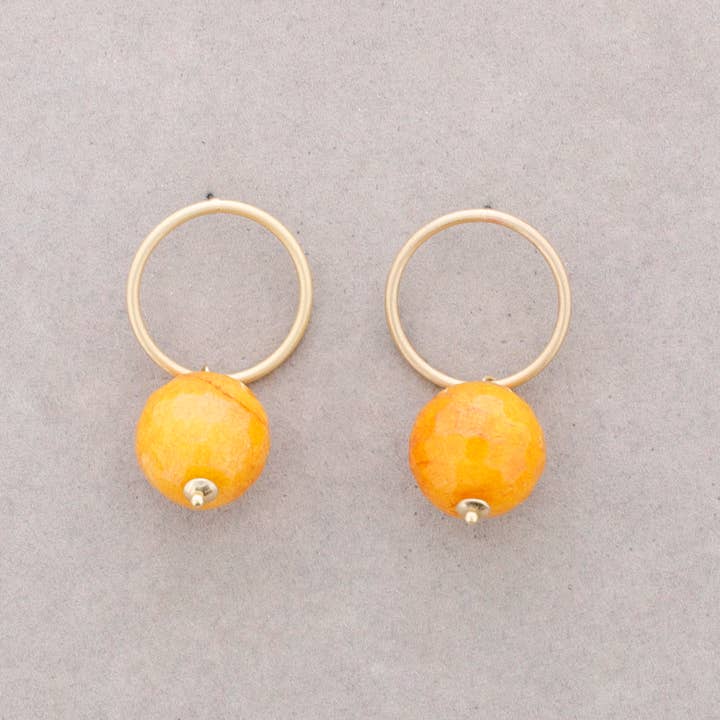 Sonata – wholesale Hoop earrings – Stone Hanging Hoop Earrings6