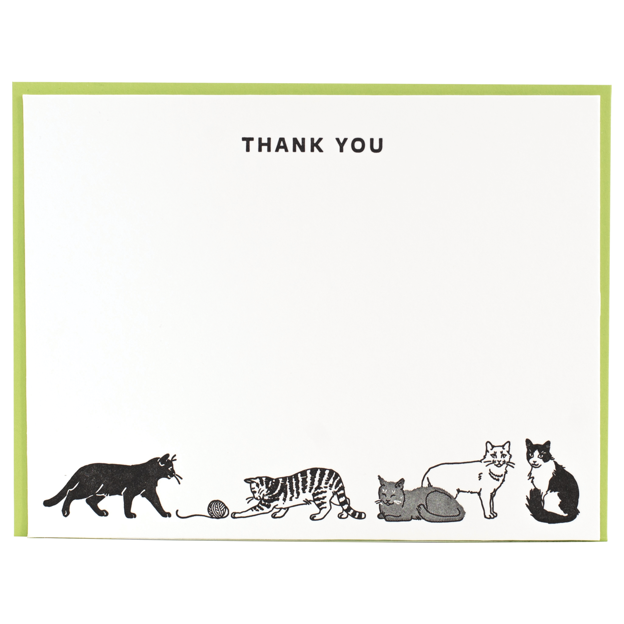 Smudge Ink - Wholesale Stationery/Notecard Set - Cats At Play Note Cards with Letterpress Envelopes1