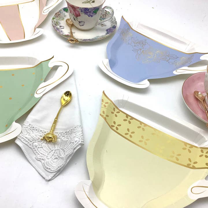 All Little Cute Things - Wholesale Disposable plate - Vintage Teacup Shaped Plates for Tea Party Plates2