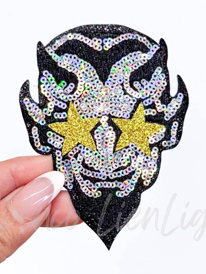 Devil Mascot Gameday Sequin Patch - Small for wholesale by ABLNco