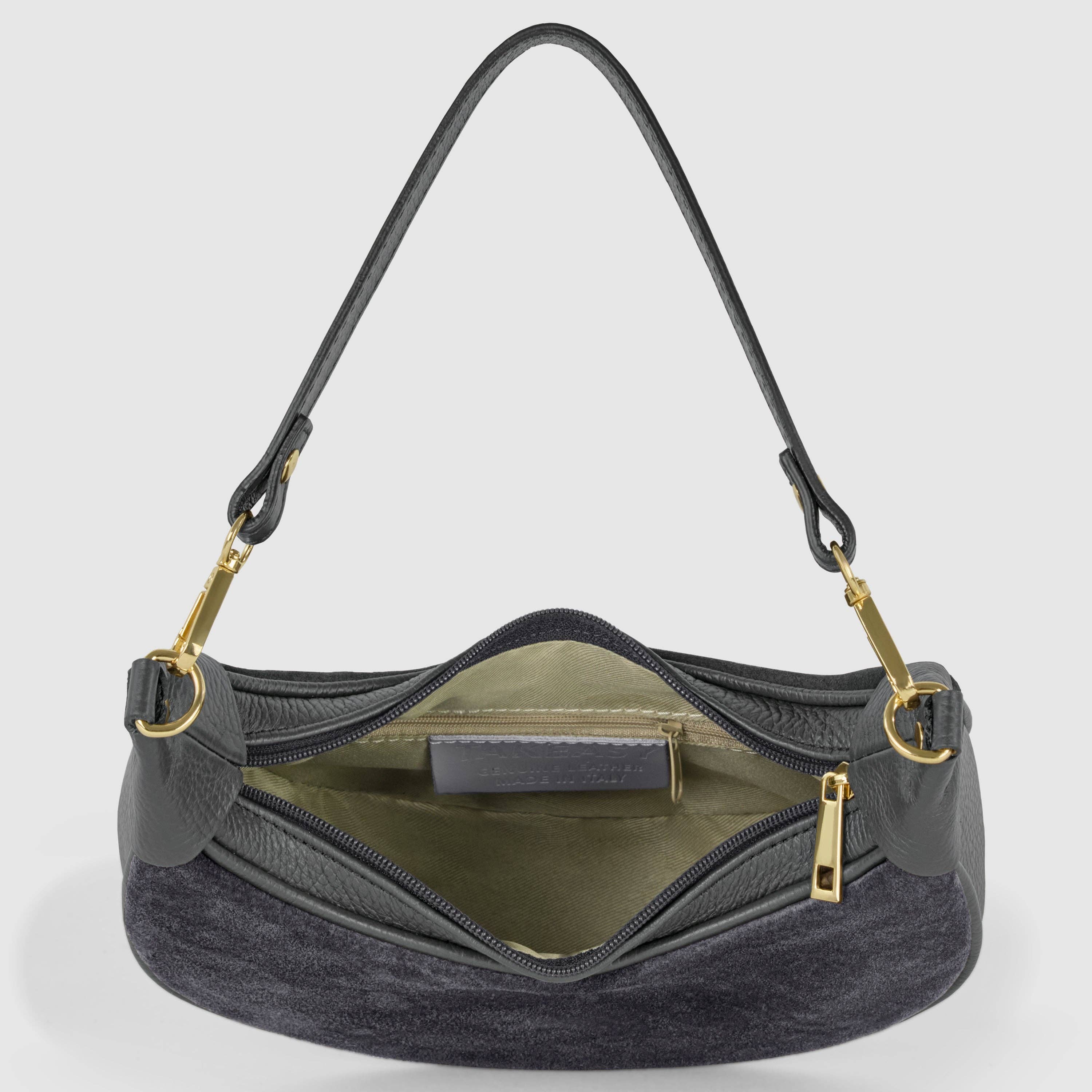 TAKEASY - Vente Sac porté épaule – femme - Sac à bandoulière en cuir suédé36