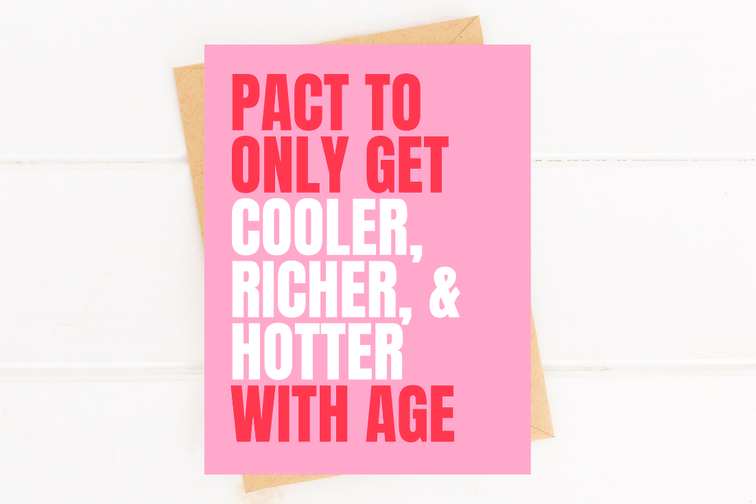 Five Dot Post - Wholesale Birthday Card - Funny Birthday Card Cooler Richer Hotter With Age Birthday1