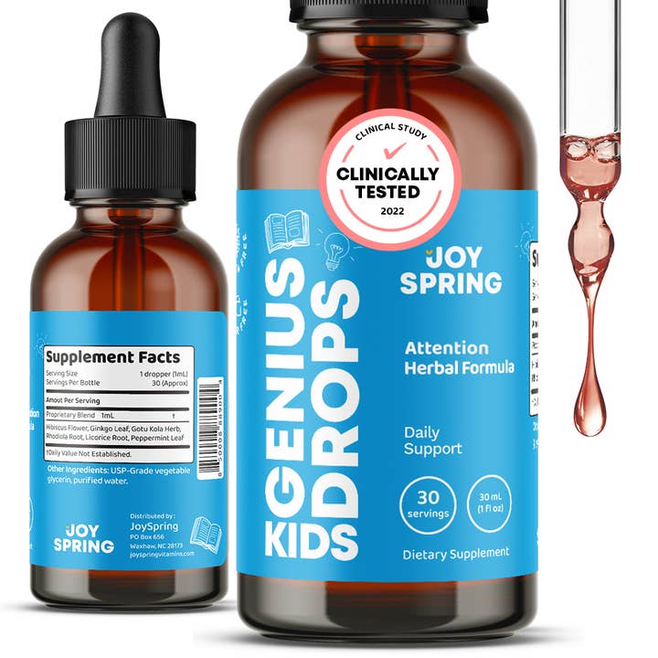 Genius Drops Brain Supplement For Kids - Kids Attention (Cop for wholesale by JoySpring
