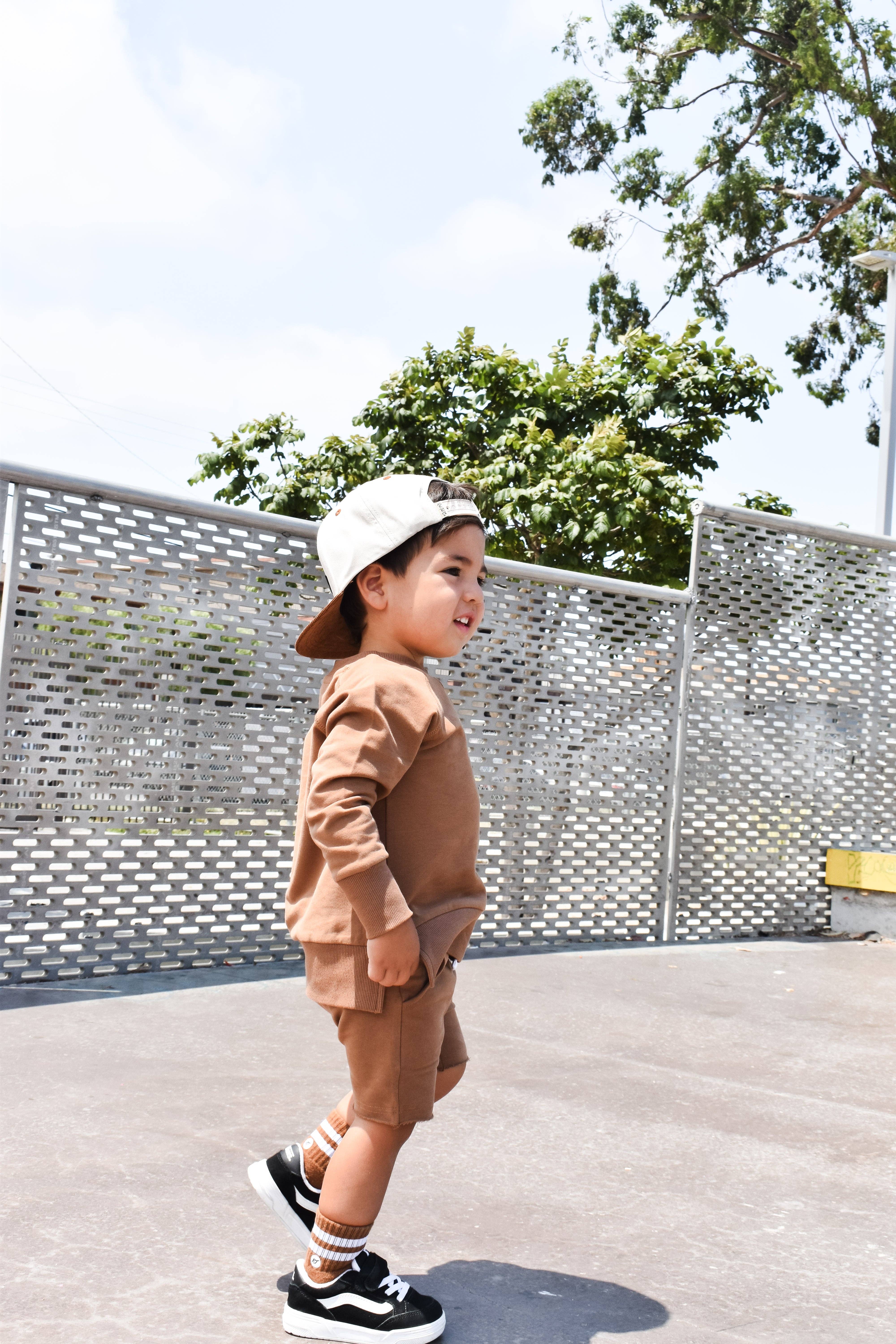 Rad Toddler Co. - Wholesale Shorts - Kids - ORGANIC COTTON SHORTIES - ALMOND3