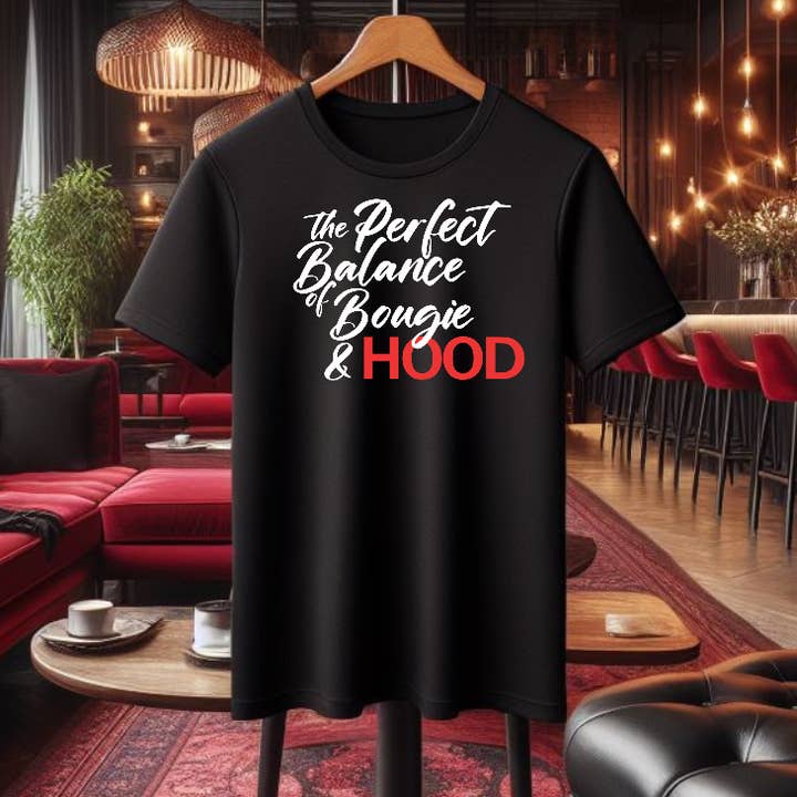 Perfect Balance T-Shirt in Schwarz für den Großhandel von The Black Tee Xchange