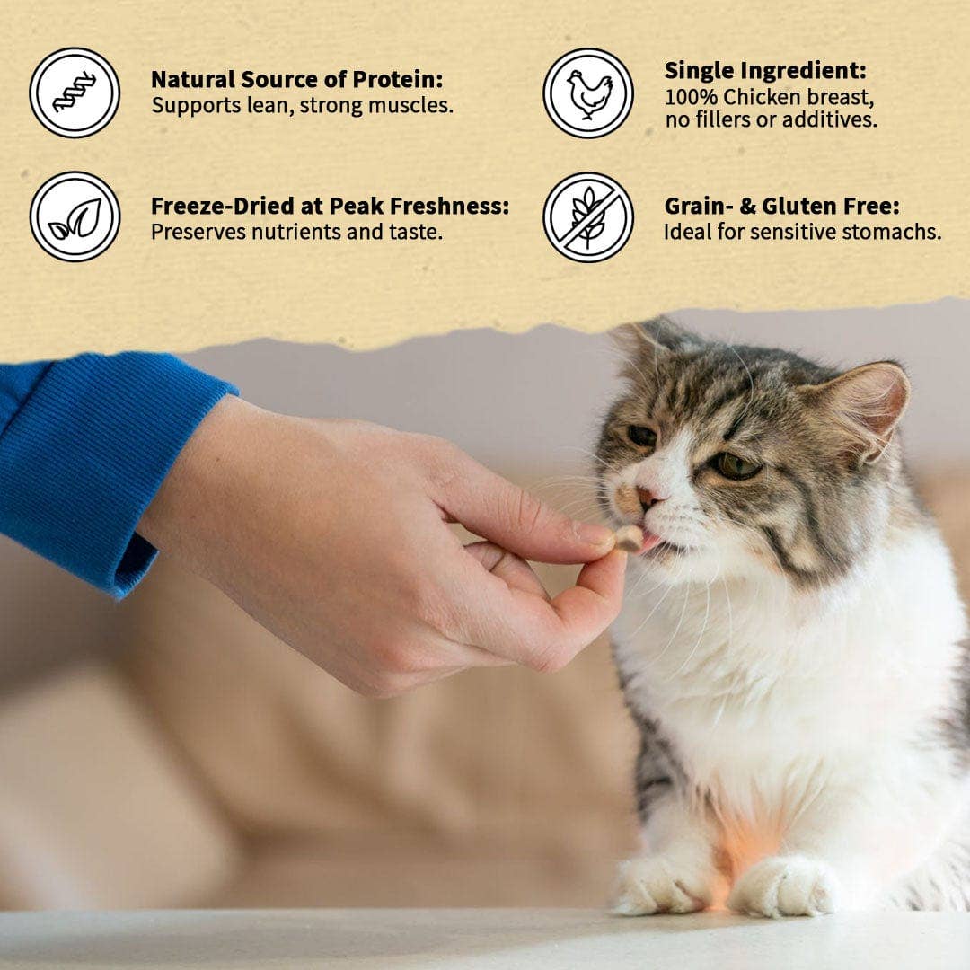 Leo's Paw - Vente Friandises – chat - Friandises de poulet lyophilisé pour chat1