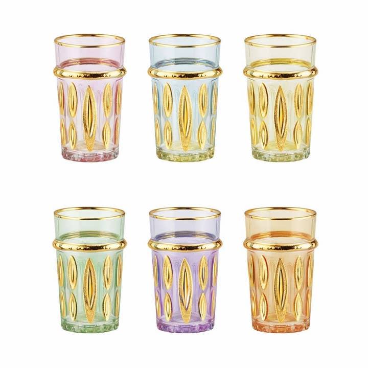 Orientalske tekopper i 6 farver - sæt med 6 for engroshandel hos AULICA