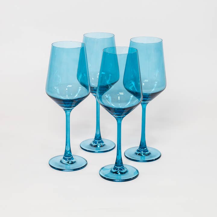 GlassHauseCo - Wholesale Wine Glass - Blue Lagoon - Colored Wine Glass2