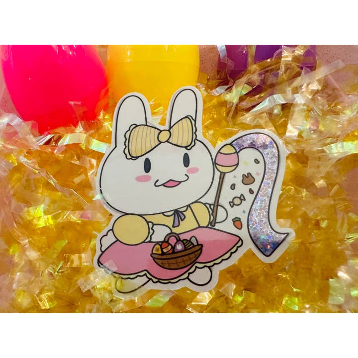 Courtney Elizabeth Studio - Wholesale Sticker - Rabbit Easter Parade Waterproof Glitter Vinyl Sticker1