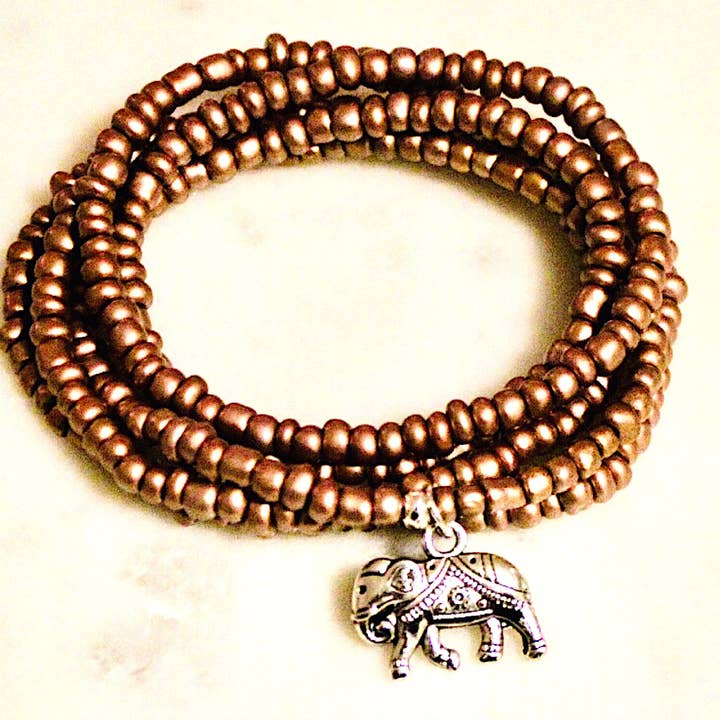 Wrap Bracelet Stacking, Bead, Rose Gold, Gold Necklace, ,Cze for wholesale by ShellyCakes