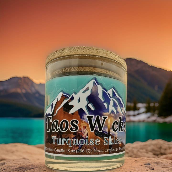 Turquoise Skies - 8oz for wholesale by Taos Wicks LLC