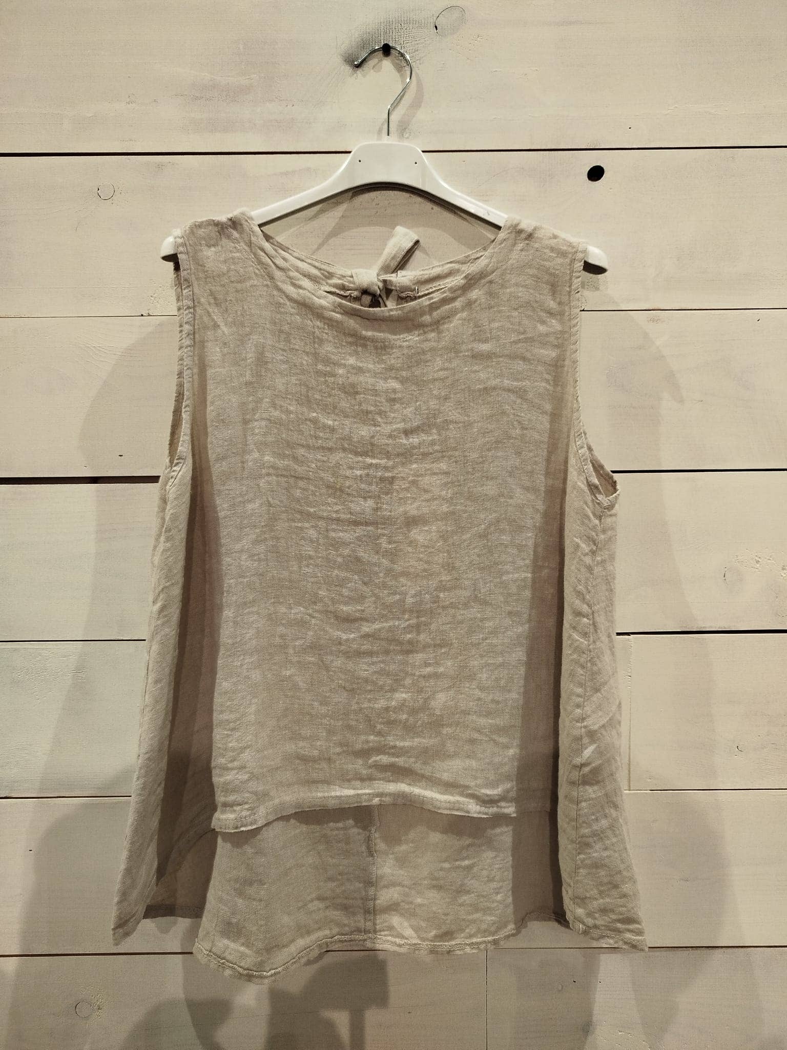 Linos y Textiles - Vendita all'ingrosso Camicetta - Donna - REF 15763 T-SHIRT CON MANICHE A SISA CON NASTRO IN 100% LINO8