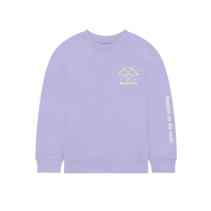 Port 213 - Wholesale Sweatshirt - Kids - Kids Ocean Beach Crewneck Sweatshirt-Lavender-Girls, Boys2