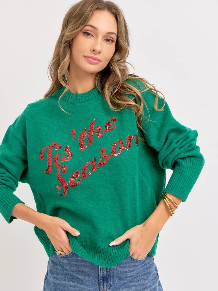 Sweet Lovely by Jen - Wholesale Knit Sweater - Women's - HOLIDAY SWEATER IT'S THE SEASON