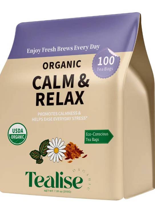 (100 sachets de thé) Calme & Relaxation Bio pour la vente par Tealise